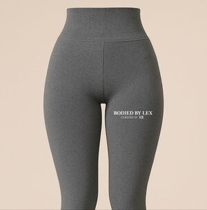 Bodied By Lex (Large, Graphite Gray) Women's Leggings Sizs L NWT